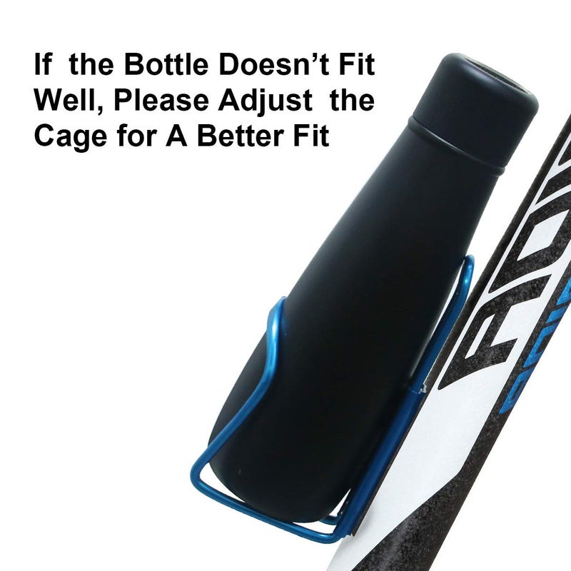 DUNCHATY Alloy Aluminum Lightweight Bike Water Bottle Cages - 2 Pack Bicycle Holder Cages - Blue - Image 5